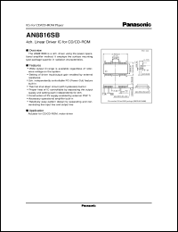 datasheet for AN8816SB by Panasonic - Semiconductor Company of Matsushita Electronics Corporation