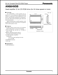datasheet for AN8849SB by Panasonic - Semiconductor Company of Matsushita Electronics Corporation