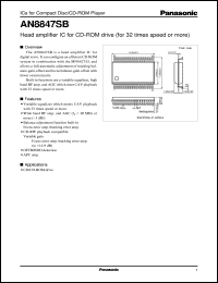 datasheet for AN8847SB by Panasonic - Semiconductor Company of Matsushita Electronics Corporation