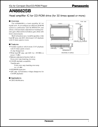 datasheet for AN8882SB by Panasonic - Semiconductor Company of Matsushita Electronics Corporation