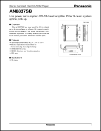 datasheet for AN8837SB by Panasonic - Semiconductor Company of Matsushita Electronics Corporation