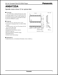 datasheet for AN8472SA by Panasonic - Semiconductor Company of Matsushita Electronics Corporation