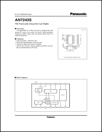 datasheet for AN7243S by Panasonic - Semiconductor Company of Matsushita Electronics Corporation