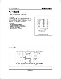 datasheet for AN7280S by Panasonic - Semiconductor Company of Matsushita Electronics Corporation