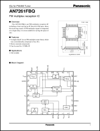 datasheet for AN7261FBQ by Panasonic - Semiconductor Company of Matsushita Electronics Corporation