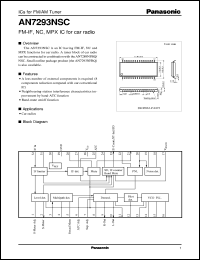 datasheet for AN7293NSC by Panasonic - Semiconductor Company of Matsushita Electronics Corporation