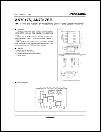 datasheet for AN7017SB by Panasonic - Semiconductor Company of Matsushita Electronics Corporation