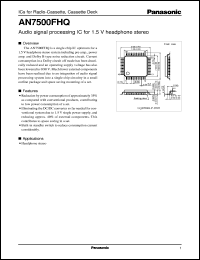 datasheet for AN7500FHQ by Panasonic - Semiconductor Company of Matsushita Electronics Corporation