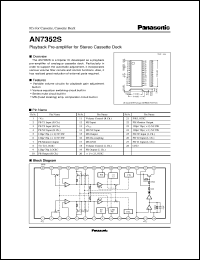 datasheet for AN7352S by Panasonic - Semiconductor Company of Matsushita Electronics Corporation