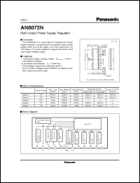 datasheet for AN8072N by Panasonic - Semiconductor Company of Matsushita Electronics Corporation