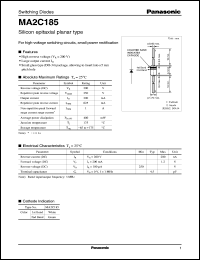 datasheet for MA2C185 by Panasonic - Semiconductor Company of Matsushita Electronics Corporation