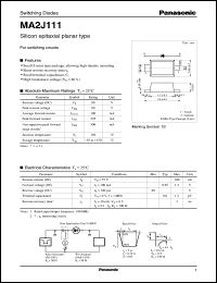 datasheet for MA2J111 by Panasonic - Semiconductor Company of Matsushita Electronics Corporation