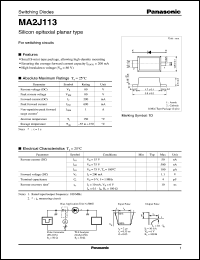 datasheet for MA2J113 by Panasonic - Semiconductor Company of Matsushita Electronics Corporation