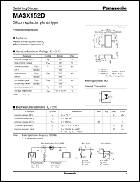 datasheet for MA3X152D by Panasonic - Semiconductor Company of Matsushita Electronics Corporation