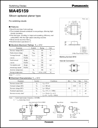 datasheet for MA4S159 by Panasonic - Semiconductor Company of Matsushita Electronics Corporation