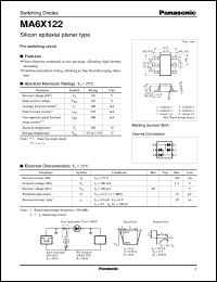 datasheet for MA6X122 by Panasonic - Semiconductor Company of Matsushita Electronics Corporation