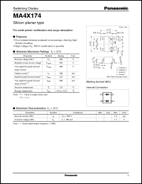 datasheet for MA4X174 by Panasonic - Semiconductor Company of Matsushita Electronics Corporation