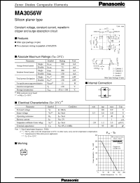 datasheet for MAZ3056X by Panasonic - Semiconductor Company of Matsushita Electronics Corporation