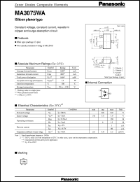 datasheet for MAZ3075D by Panasonic - Semiconductor Company of Matsushita Electronics Corporation