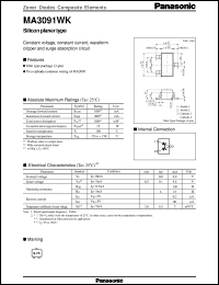 datasheet for MAZ3091E by Panasonic - Semiconductor Company of Matsushita Electronics Corporation