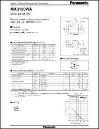 datasheet for MAZ3130D by Panasonic - Semiconductor Company of Matsushita Electronics Corporation