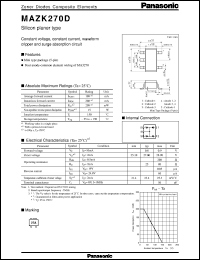 datasheet for MAZK270D by Panasonic - Semiconductor Company of Matsushita Electronics Corporation