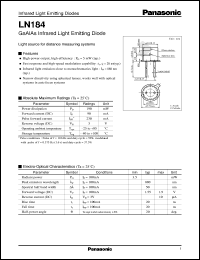 datasheet for LN184 by Panasonic - Semiconductor Company of Matsushita Electronics Corporation