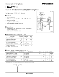 datasheet for LNA2701L by Panasonic - Semiconductor Company of Matsushita Electronics Corporation