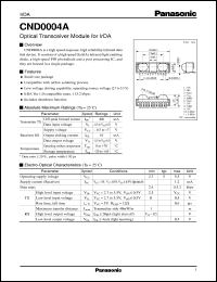 datasheet for CND0004A by Panasonic - Semiconductor Company of Matsushita Electronics Corporation