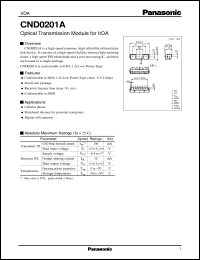 datasheet for CND0201A by Panasonic - Semiconductor Company of Matsushita Electronics Corporation