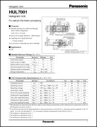 datasheet for HUL7001 by Panasonic - Semiconductor Company of Matsushita Electronics Corporation