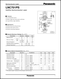 datasheet for LNC701PS by Panasonic - Semiconductor Company of Matsushita Electronics Corporation