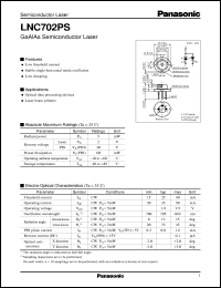 datasheet for LNC702PS by Panasonic - Semiconductor Company of Matsushita Electronics Corporation