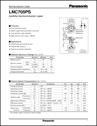datasheet for LNC705PS by Panasonic - Semiconductor Company of Matsushita Electronics Corporation