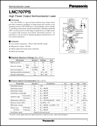 datasheet for LNC707PS by Panasonic - Semiconductor Company of Matsushita Electronics Corporation