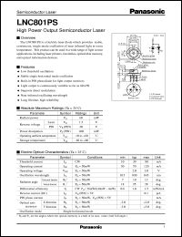 datasheet for LNC801PS by Panasonic - Semiconductor Company of Matsushita Electronics Corporation