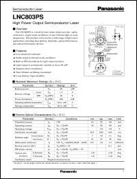 datasheet for LNC803PS by Panasonic - Semiconductor Company of Matsushita Electronics Corporation