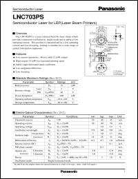 datasheet for LNC703PS by Panasonic - Semiconductor Company of Matsushita Electronics Corporation