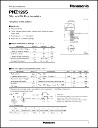 datasheet for PNZ126S by Panasonic - Semiconductor Company of Matsushita Electronics Corporation