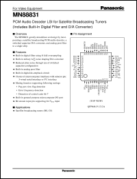datasheet for MN88831 by Panasonic - Semiconductor Company of Matsushita Electronics Corporation