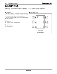 datasheet for MN3112SA by Panasonic - Semiconductor Company of Matsushita Electronics Corporation