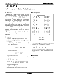 datasheet for MN35502 by Panasonic - Semiconductor Company of Matsushita Electronics Corporation
