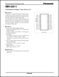 datasheet for MN12511 by Panasonic - Semiconductor Company of Matsushita Electronics Corporation