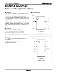 datasheet for MN3814 by Panasonic - Semiconductor Company of Matsushita Electronics Corporation