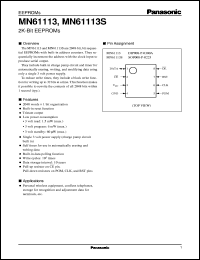 datasheet for MN61113 by Panasonic - Semiconductor Company of Matsushita Electronics Corporation
