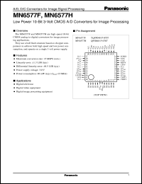 datasheet for MN6577F by Panasonic - Semiconductor Company of Matsushita Electronics Corporation
