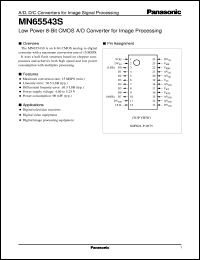 datasheet for MN65543S by Panasonic - Semiconductor Company of Matsushita Electronics Corporation