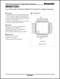 datasheet for MN65752H by Panasonic - Semiconductor Company of Matsushita Electronics Corporation