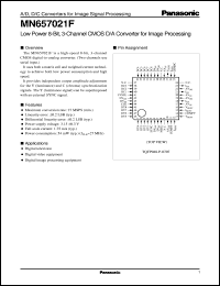 datasheet for MN657021F by Panasonic - Semiconductor Company of Matsushita Electronics Corporation