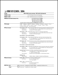 datasheet for MN101C309 by Panasonic - Semiconductor Company of Matsushita Electronics Corporation